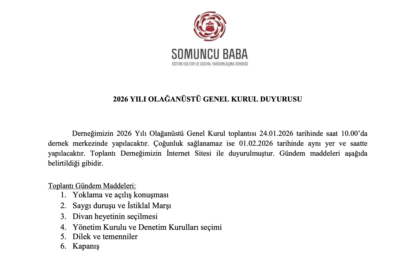 OLAĞANÜSTÜ GENEL KURUL
